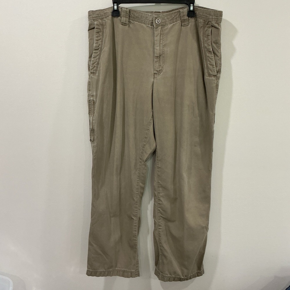 Columbia Sportswear Omni-Shield Khaki Canvas‎ Cargo Hiking Pants Men's 40x32